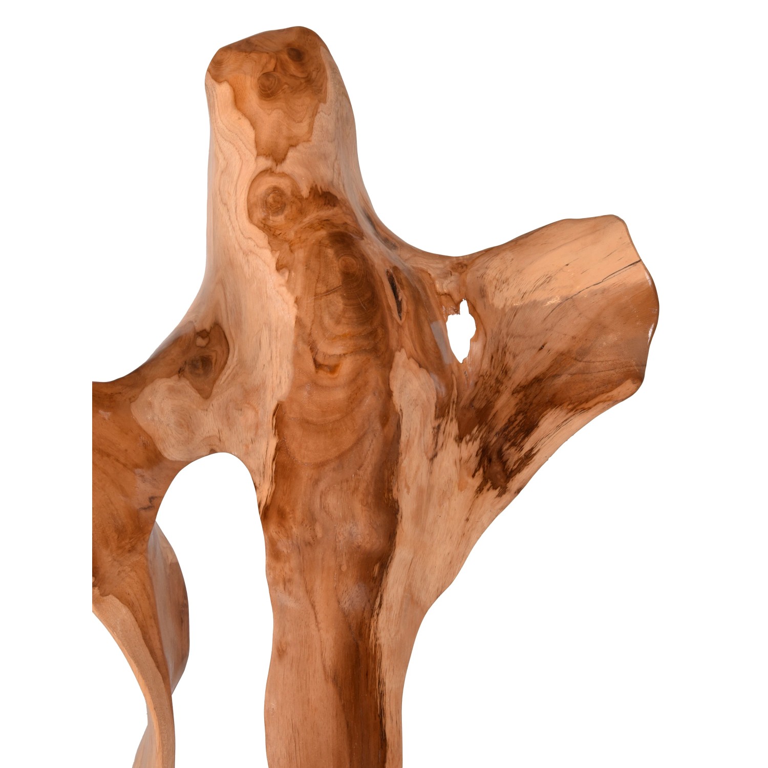 DELUKE Deko-Skulptur INÉS aus Teakholz, lackiert, 85x43,5x17cm, für Wohnzimmer und Büro.