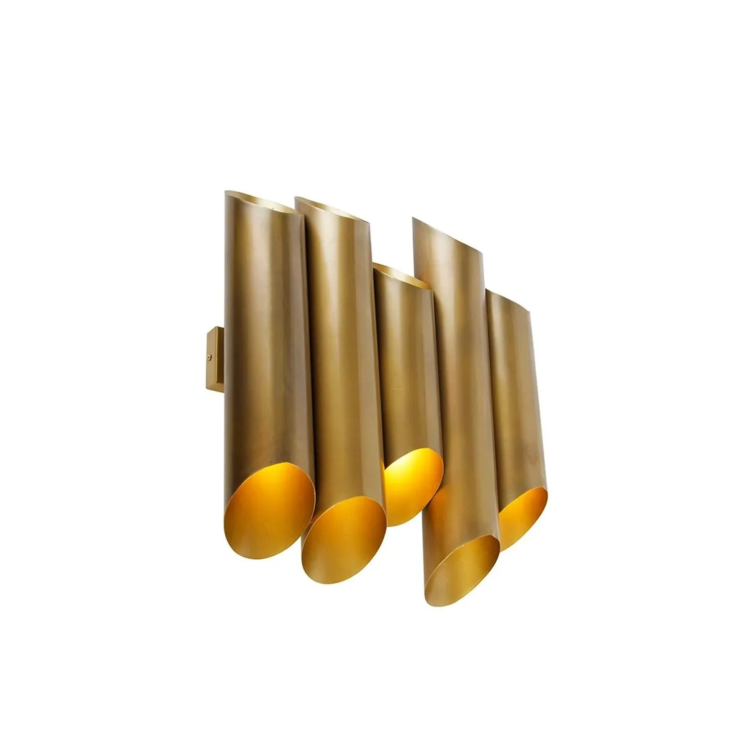QAZQA Industrielle Wandleuchte Messing 10 Lichter Whistle