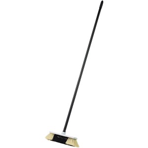 OBI Zimmerbesen aus Kunststoff in Granit-Optik mit Chromstiel und Haarmischung.