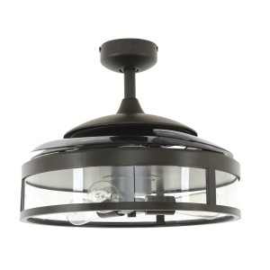 BEACON Deckenventilator Fanaway Classic, schwarz, 122cm, mit Beleuchtung und Fernbedienung.