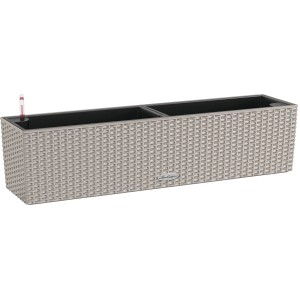 Lechuza Balconera Cottage 80, sandbrauner Blumenkasten mit Bewässerungssystem, 79x19cm.