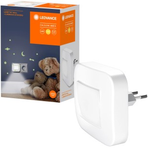Ledvance LED-Nachtlicht Lunetta Hall WT Stickers, weiß, mit Tag-/Nacht-Sensor.