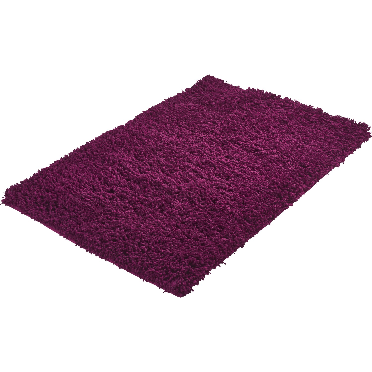 Violettfarbener Badteppich der Serie baliv Dark Wonder, 55x85 cm, aus Polyester.