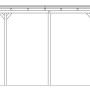 Technische Zeichnung: Skan Holz Carport Emsland Caravan, Maße 404x604 cm, Schiefergrau.
