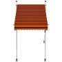 Orange-braune vidaXL Markise, handbetrieben, 100 cm breit, mit Stahlrahmen und Polyesterstoff.