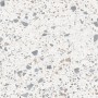 Komar Fototapete Terrific Terrazzo, Detailansicht des Terrazzo-Musters mit grauen und braunen Akzenten.