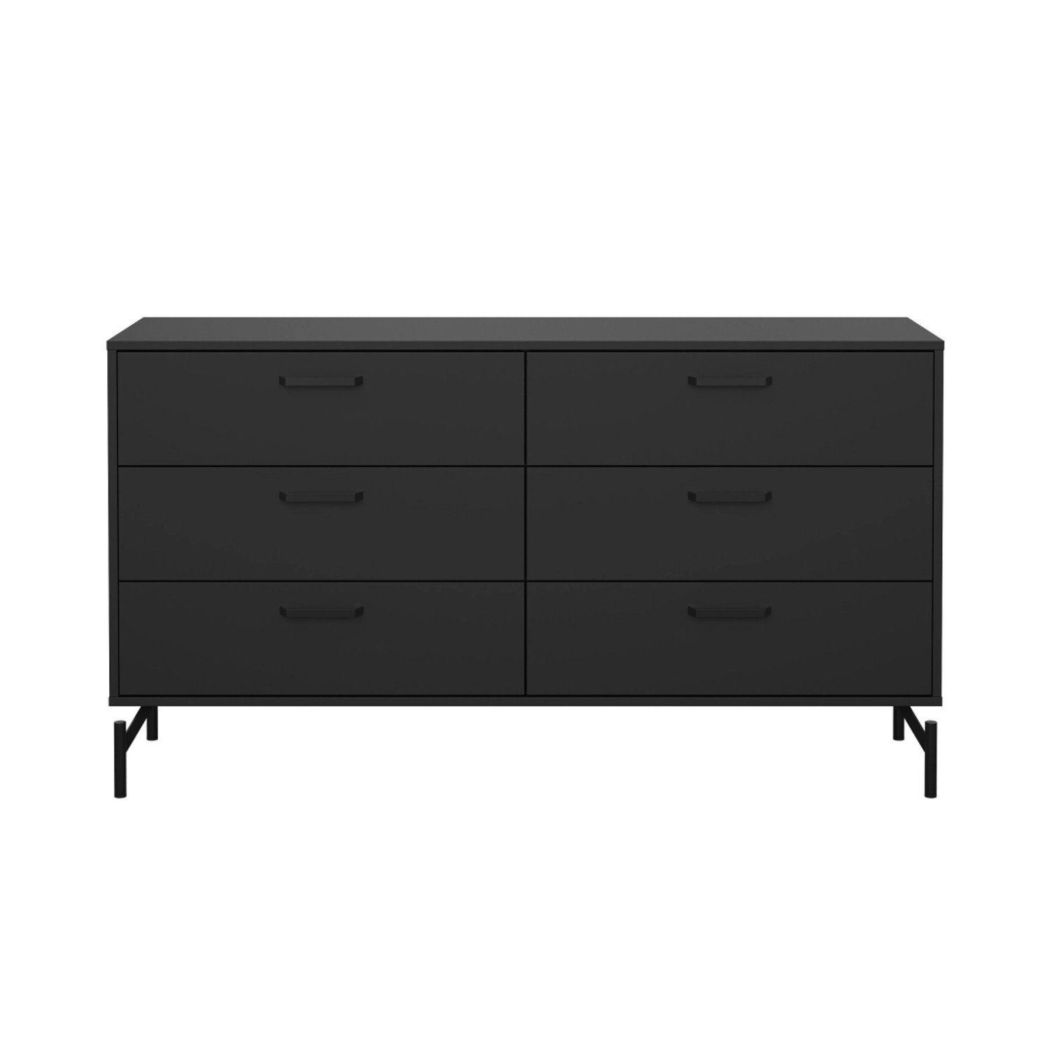 ebuy24 Dana Kommode 6 Schubladen Schwarz Matt günstig online kaufen