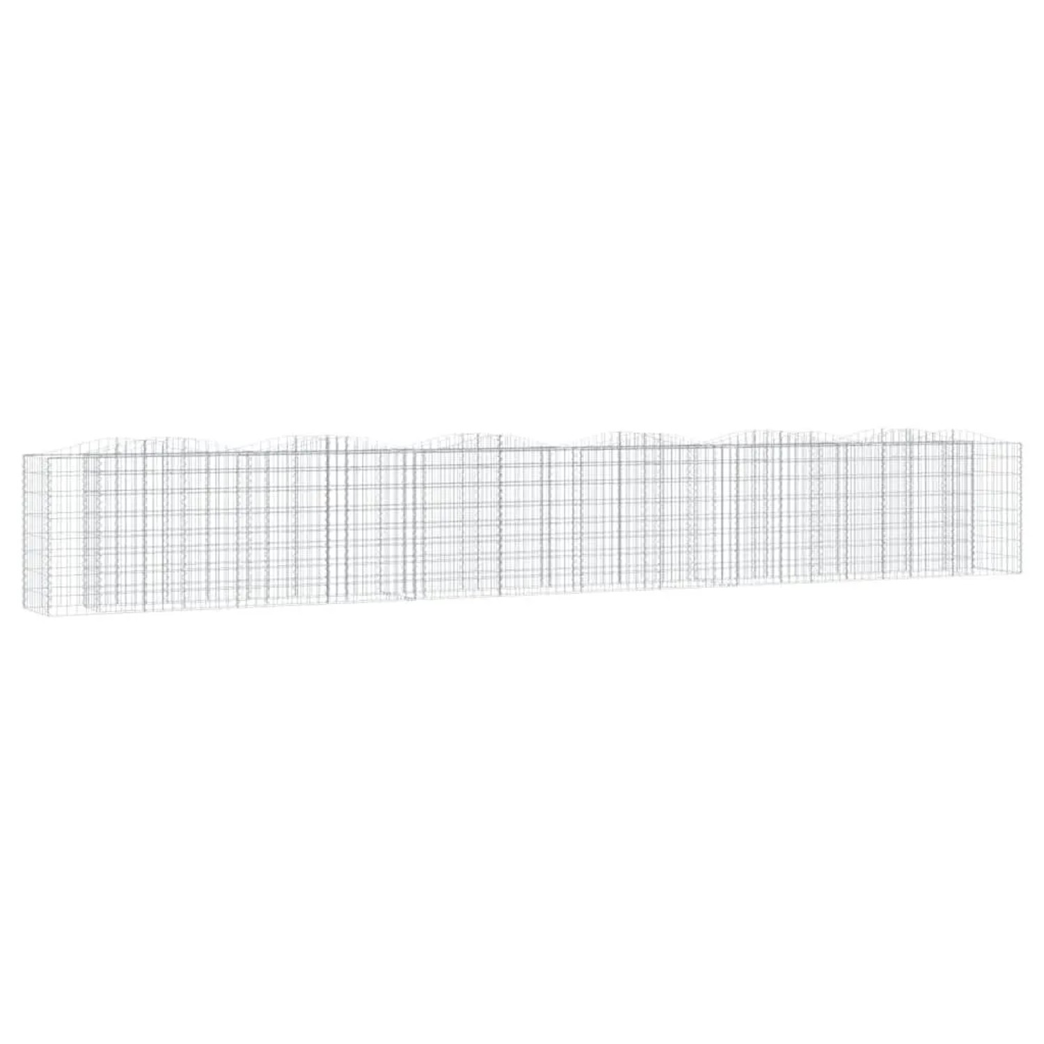 Furnicato Gabionen-hochbeet Mit Hochbogen 600x50x100 Cm Verzinktes Eisen