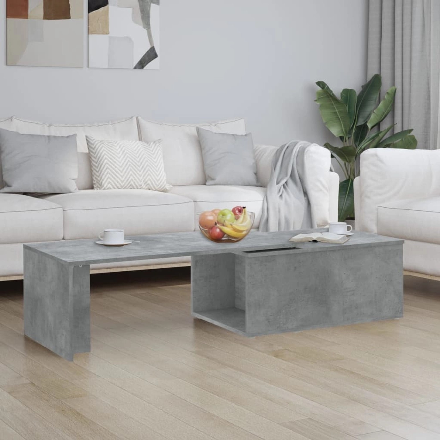 Couchtisch Betongrau 150 X 50 X 35 Cm Spanplatte günstig online kaufen