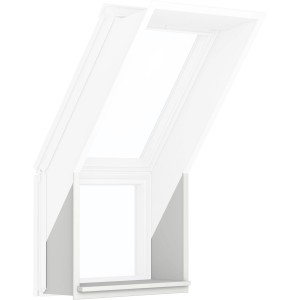 Velux Zusatzelement LEI SK00 2000 Abseite Weiß für Dachfenster mit Fensterbank.