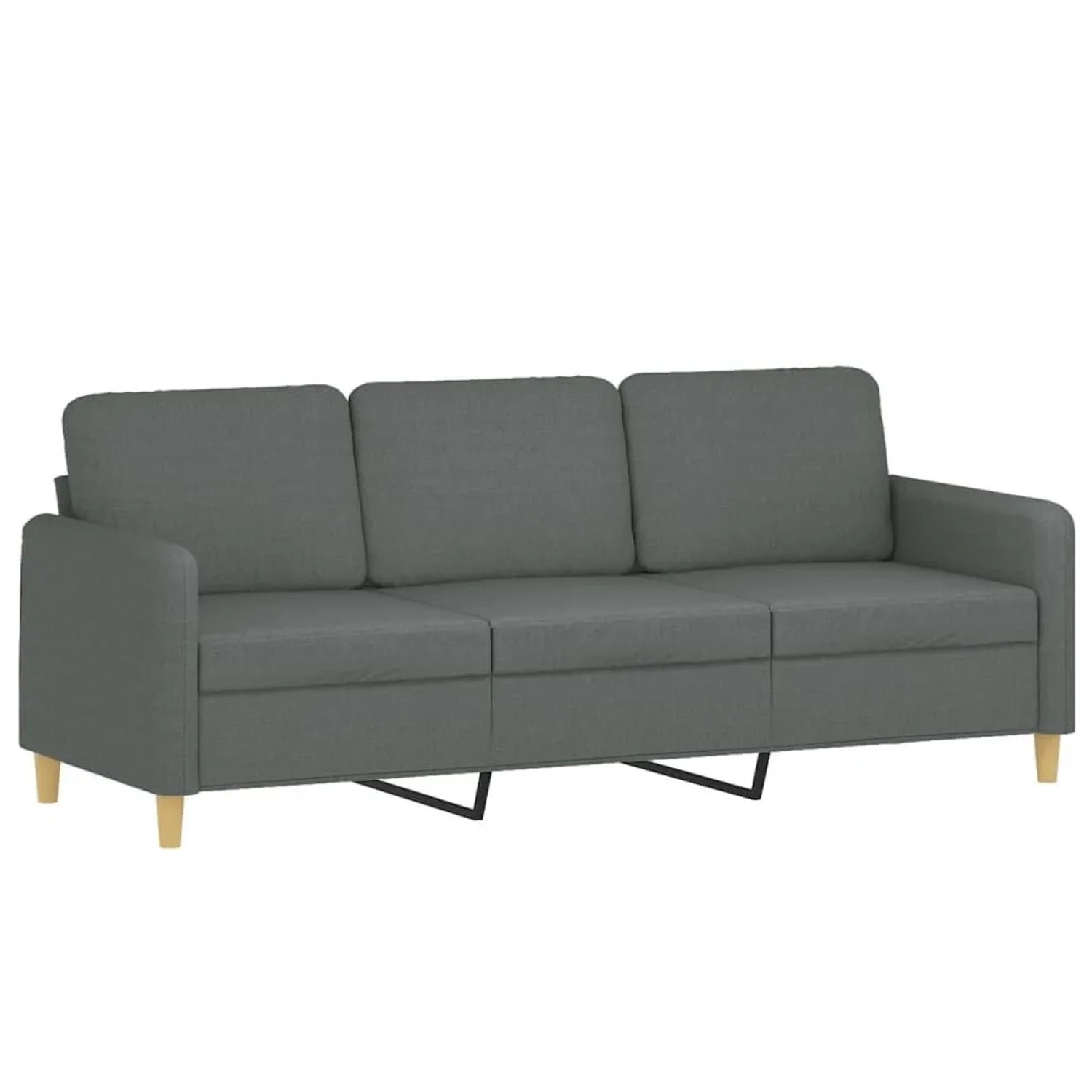 vidaXL 3-Sitzer-Sofa Dunkelgrau 180 cm Stoff 359487 günstig online kaufen