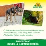 Neudorff Hunde- und Katzen-Schreck: Mittel zur Tierabwehr mit Hund und Katze im Hintergrund.
