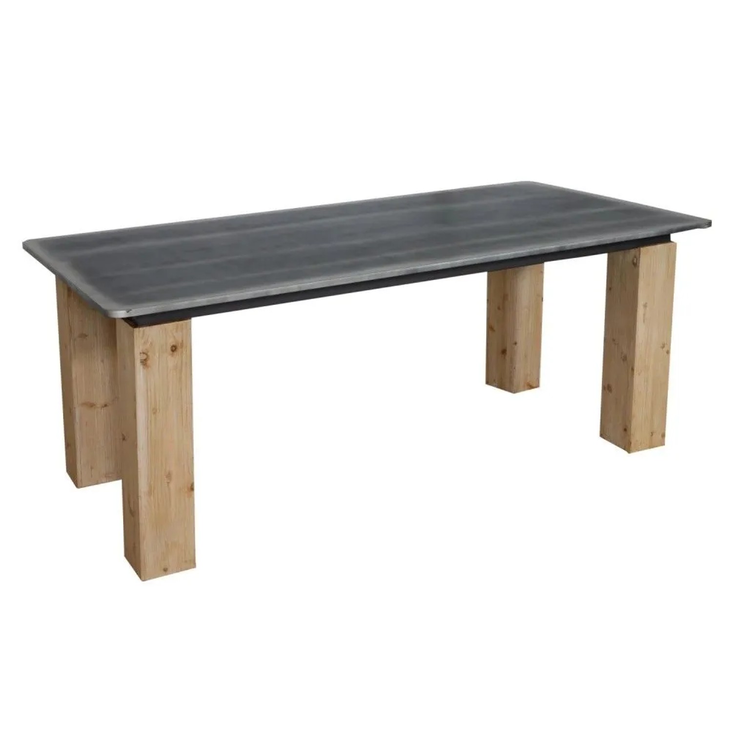 MCW Esstisch L76 200x100cm Natur mit Metall-Optik