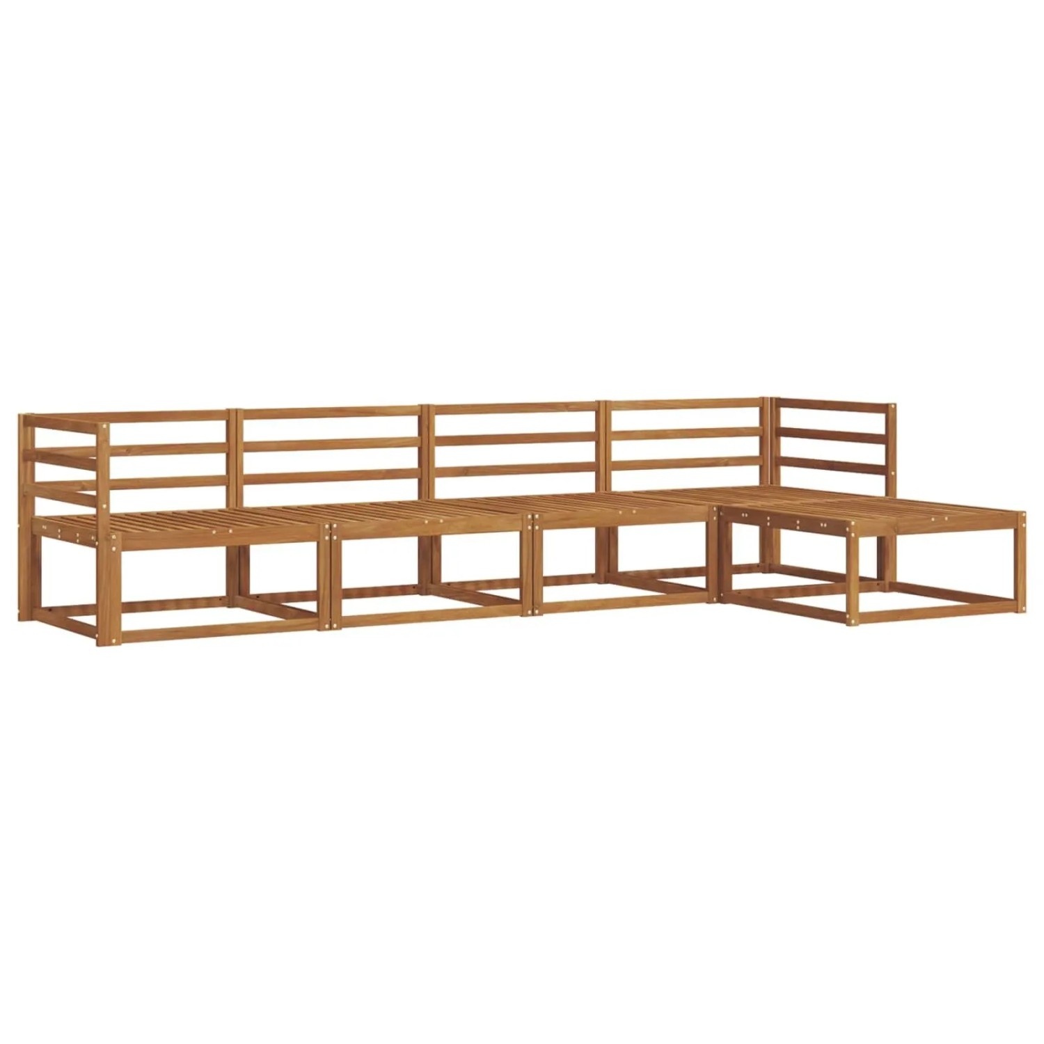 vidaXL Outdoor-Sofagarnitur 5-Tlg Natur Massivholz Akazie 3367422