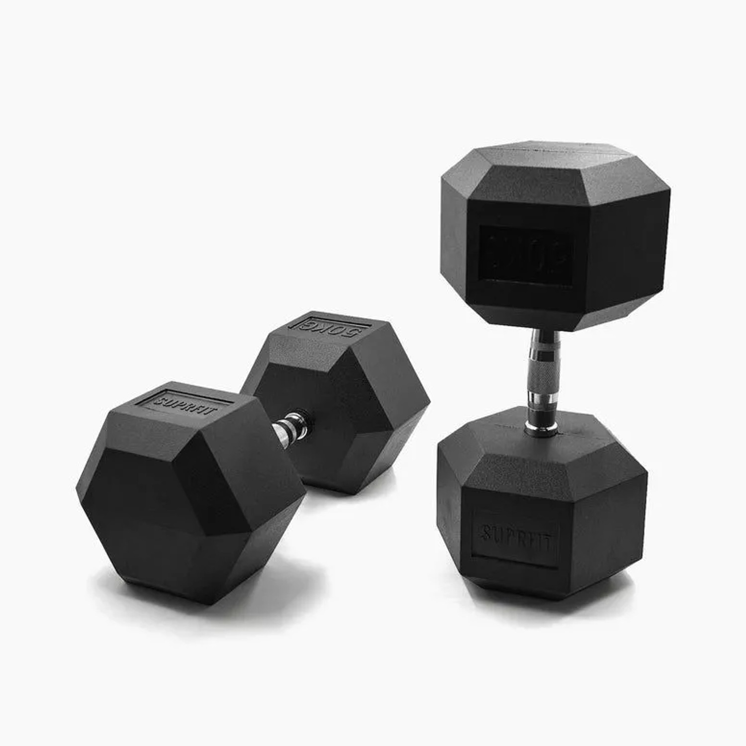 Suprfit Hex Gummi-Kurzhanteln Paar 50 kg