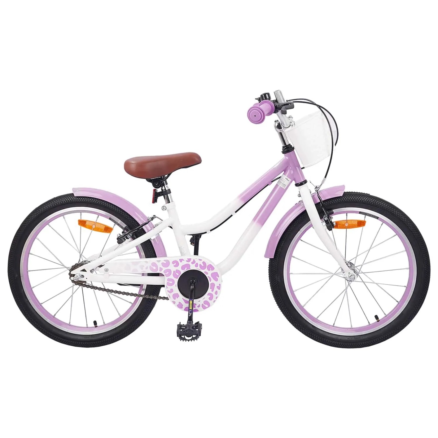 vidaXL Kinderfahrrad Mit Stützrädern 18 Zoll für 5-7 Jahre Alt Lila 42009605