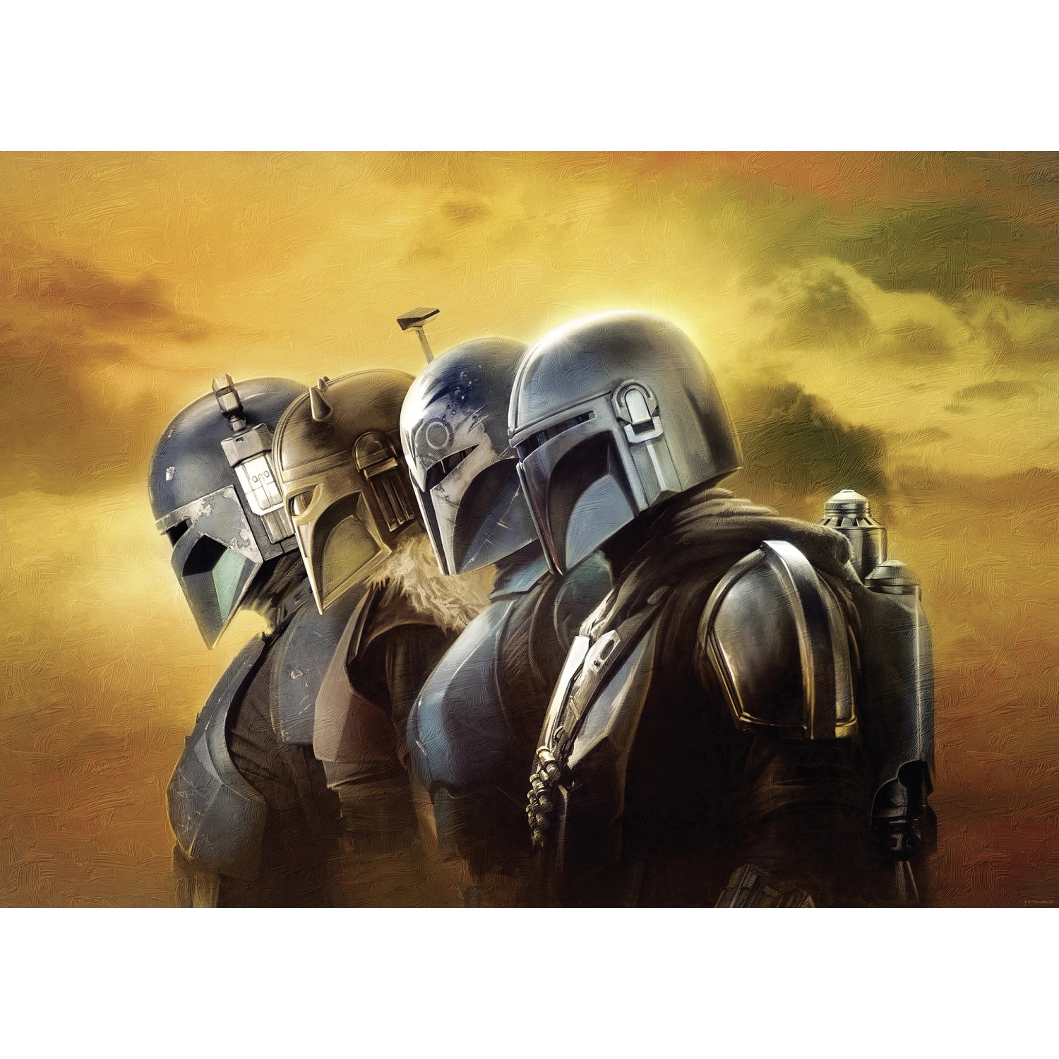 Komar Wandbild Star Wars The Mandalorian Line Up 50 cm x 70 cm Gelb günstig online kaufen