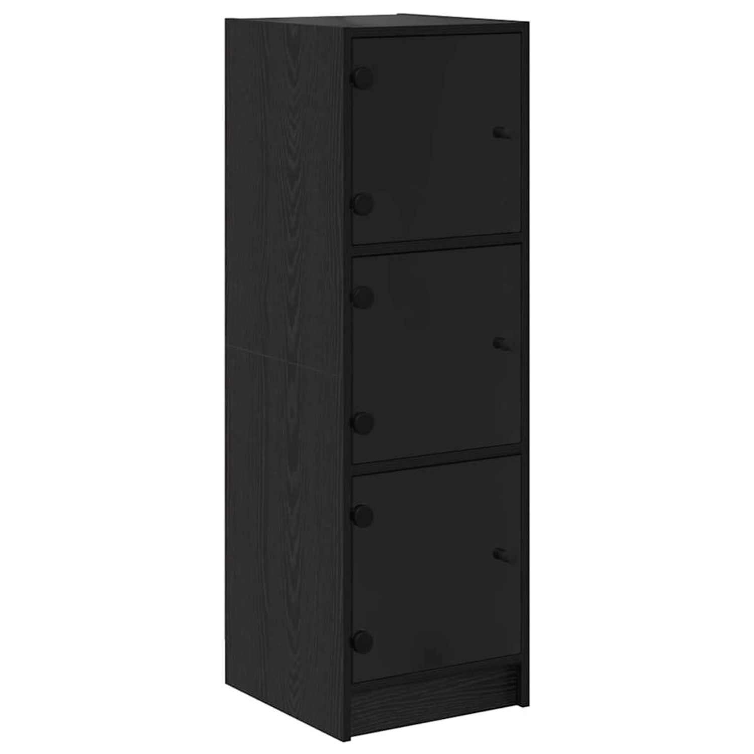 vidaXL Highboard Schwarz Eichen-Optik 35 x 37 x 109 cm Holzwerkstoff 882894 günstig online kaufen