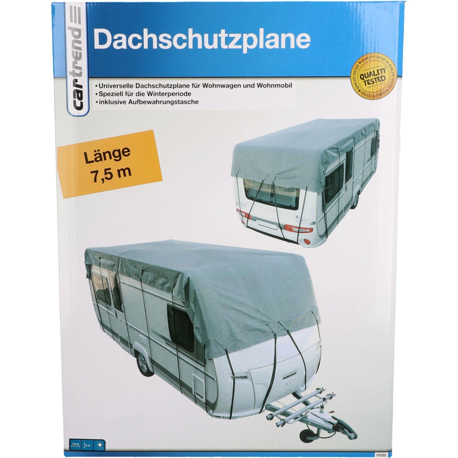 Cartrend Dachschutzplane für Wohnmobil 7,5 m x 3 m