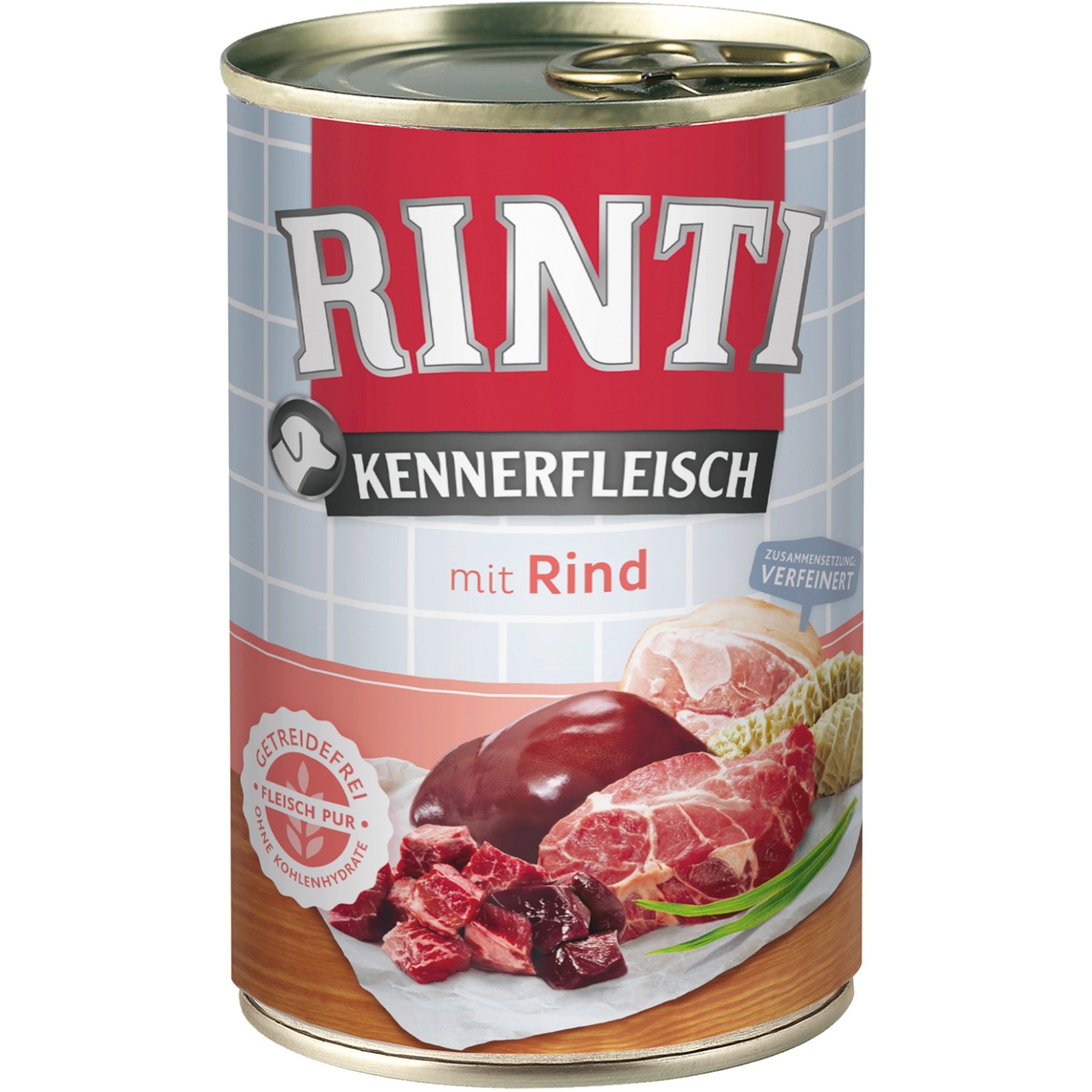 Rinti Hunde-Nassfutter Kennerfleisch Rind 400 g