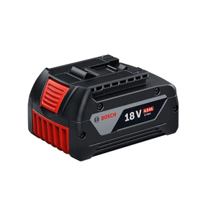 Bosch Professional Akku GBA 18V 4Ah, schwarz-rot, für Elektrowerkzeuge. Robustes Design, Coolpack-Technologie.