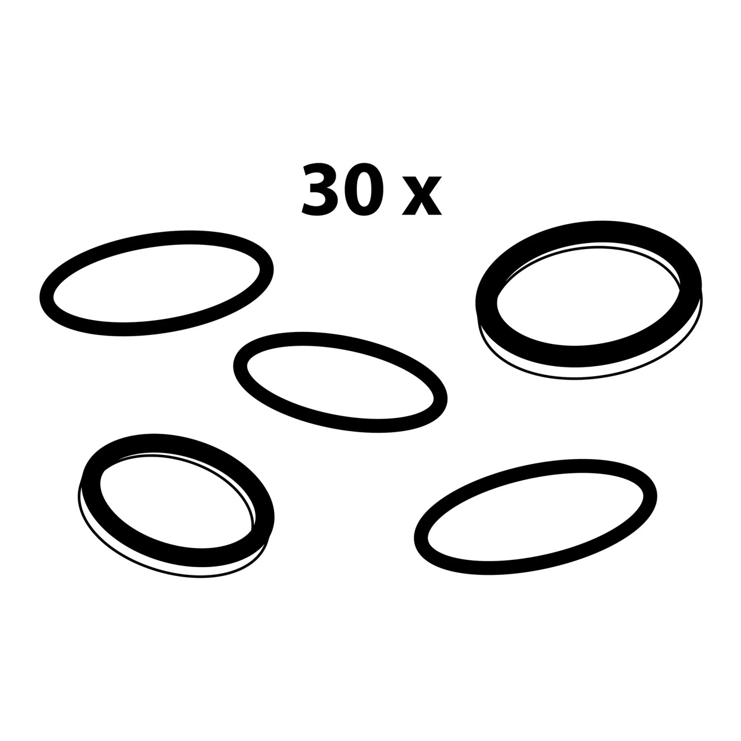 Kirchhoff Dichtungs-Sortiment mit 30 Dichtungsringen für Haus und Hof.
