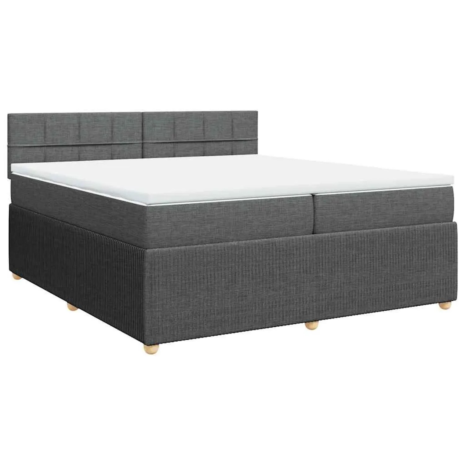 vidaXL Boxspringbett mit Matratze Dunkelgrau 200x200 cm Stoff 3287564 günstig online kaufen
