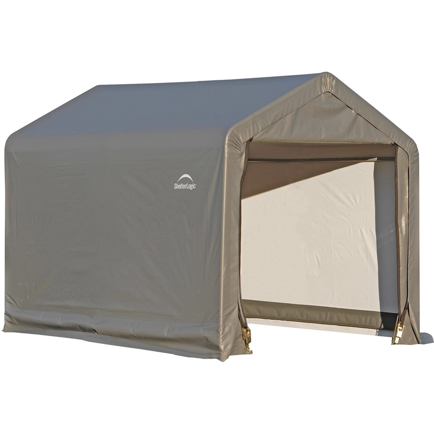 ShelterLogic Foliengerätehaus 5,4 m² Grau 180 cm x 300 cm