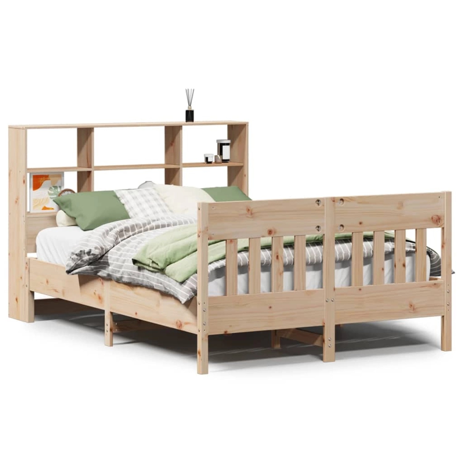 vidaXL Massivholzbett ohne Matratze 150x200 cm Kiefernholz 3323218 günstig online kaufen