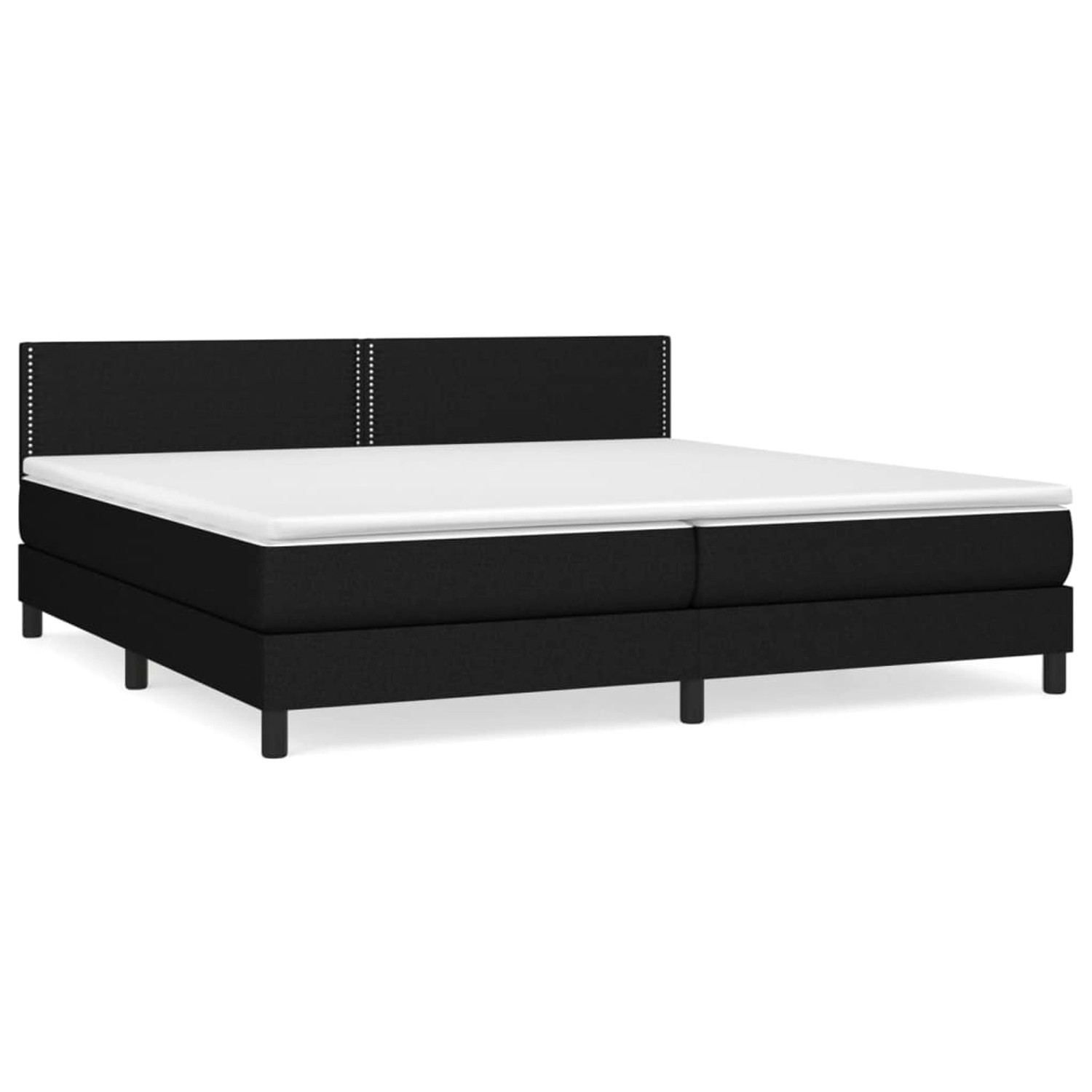 vidaXL Boxspringbett Boxspringbett mit Matratze Dunkelbraun 200x200 cm Stof günstig online kaufen