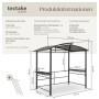Tectake Grillpavillon Asado Gute Luftzirkulation Wetterfest  240 x 150 x 234 cm Grau_6