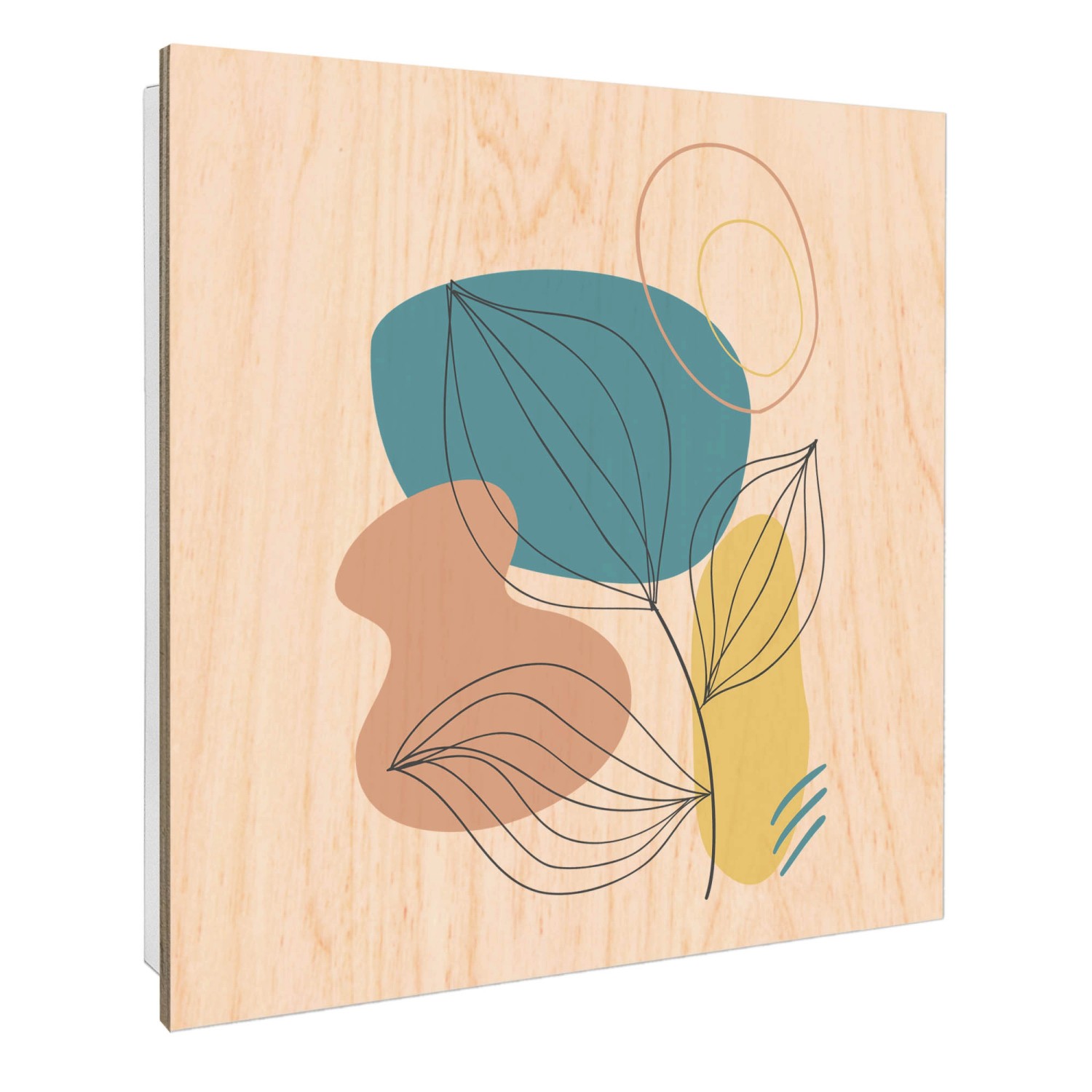 Banjado Großer Schlüsselbox Holz 30x30cm Weiß Scharnier Rechts 50 Haken Sch günstig online kaufen
