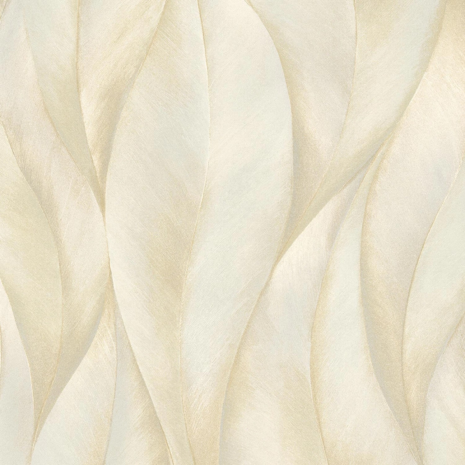 Bricoflor Blätter Tapete Elegant Wandtapete mit Blatt Muster in Perlmutt Helle Vliestapete mit Blättern in Creme Weiß für Schlafzimmer und Esszimmer