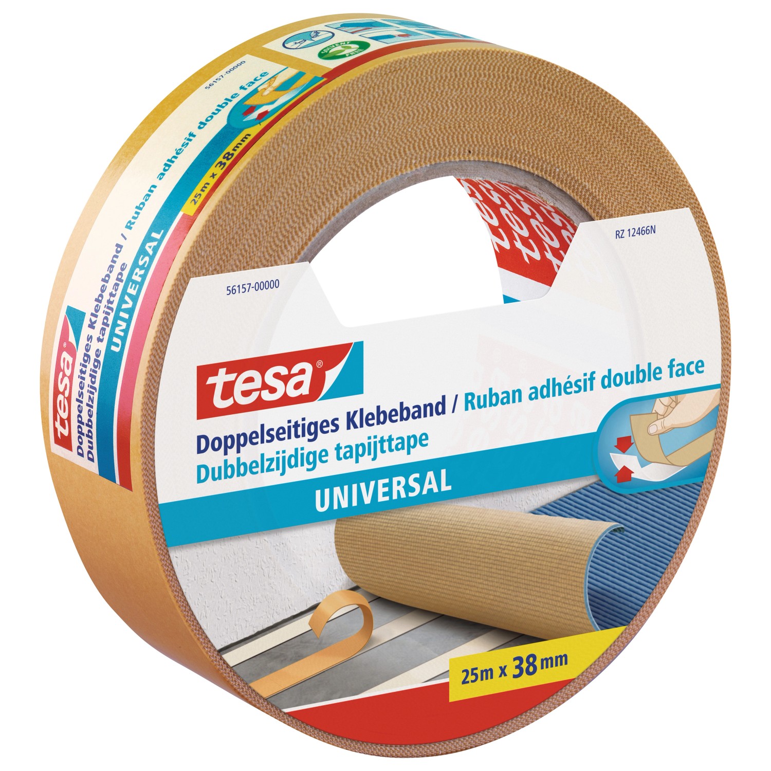 Tesa Doppelseitiges Klebeband Universal 25 m x 38 mm