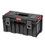 Qbrick System PRO 500 Basic Werkzeugkiste, 14 Liter, schwarz mit roten Akzenten.