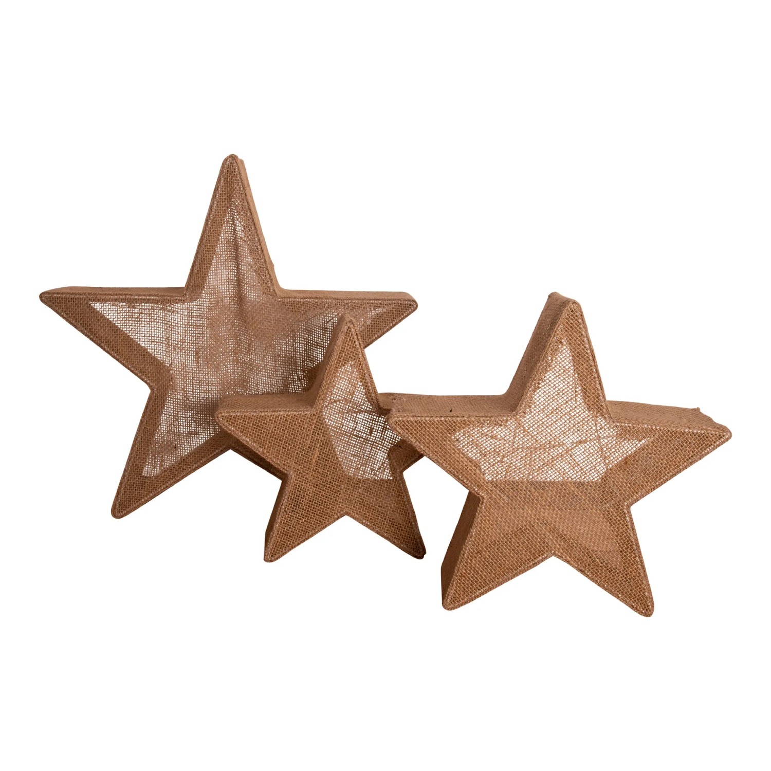 Näve Outdoor LED Deko Weihnachtsstern Braun 3er-Set