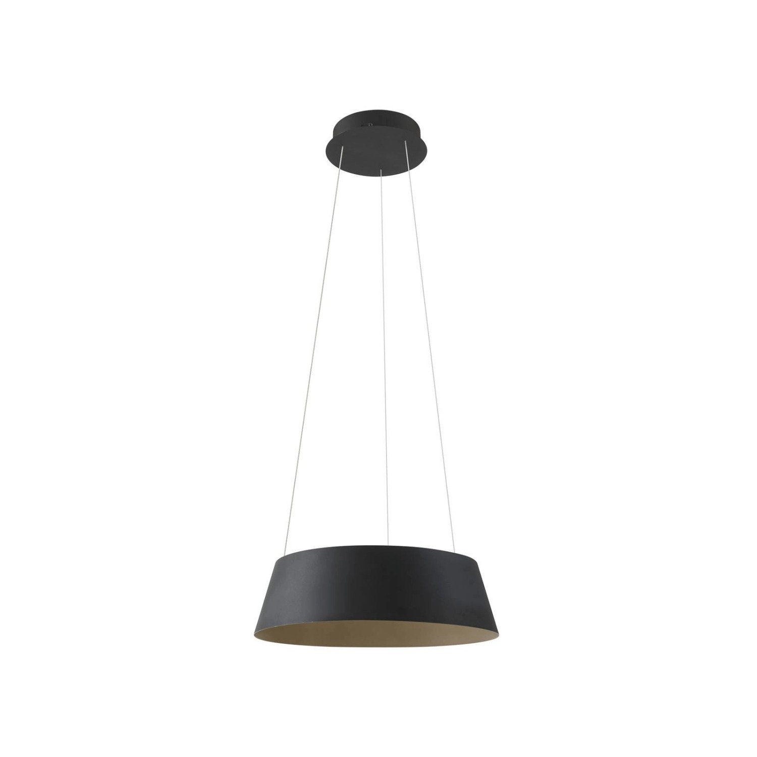 Lucande LED Belsar 10020388 Modern in Schwarz aus Aluminium 1-flammig Wohnzimmerleuchte