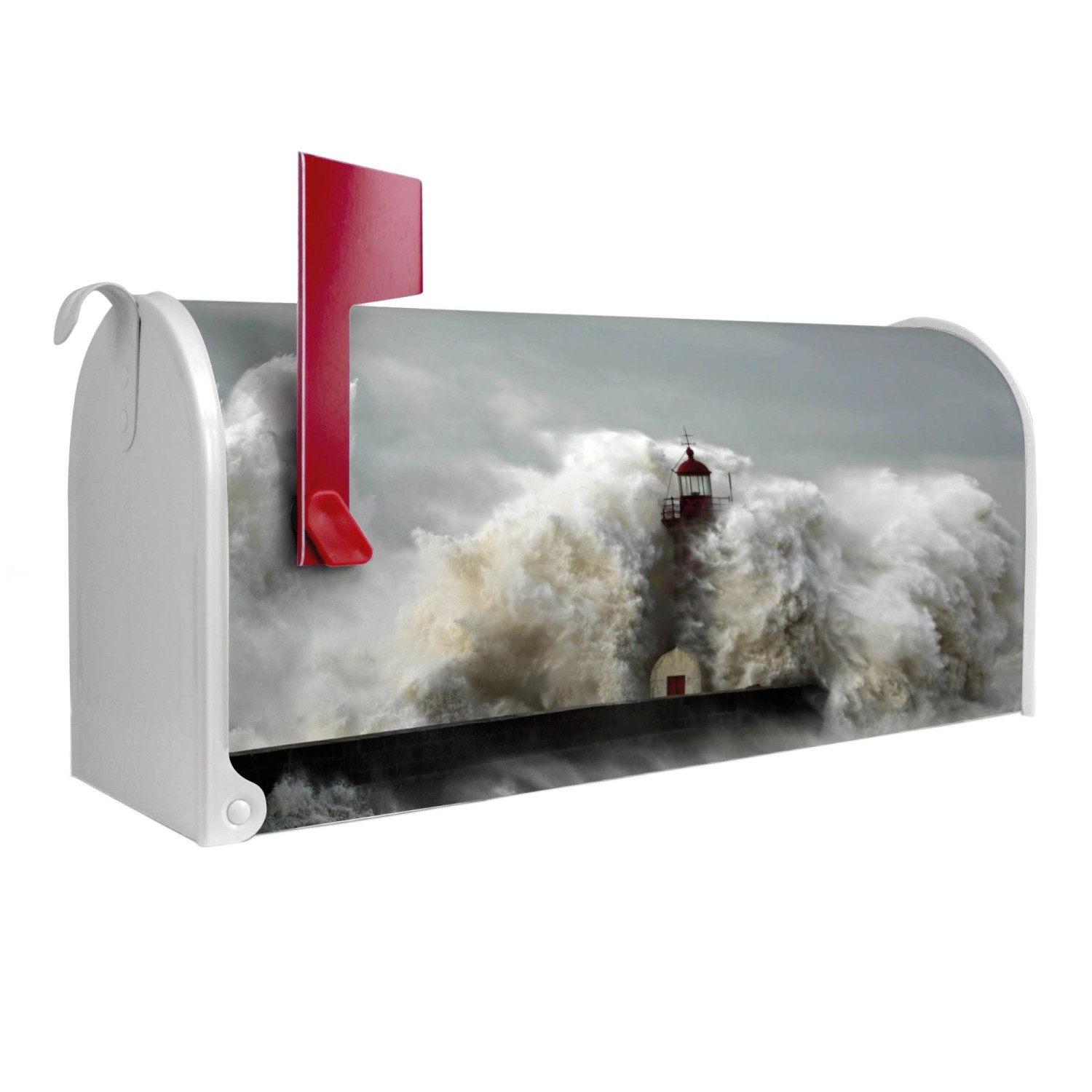 Banjado Amerikanischer Briefkasten Weiß 48x22x16cm US Mailbox Letterbox Pos günstig online kaufen