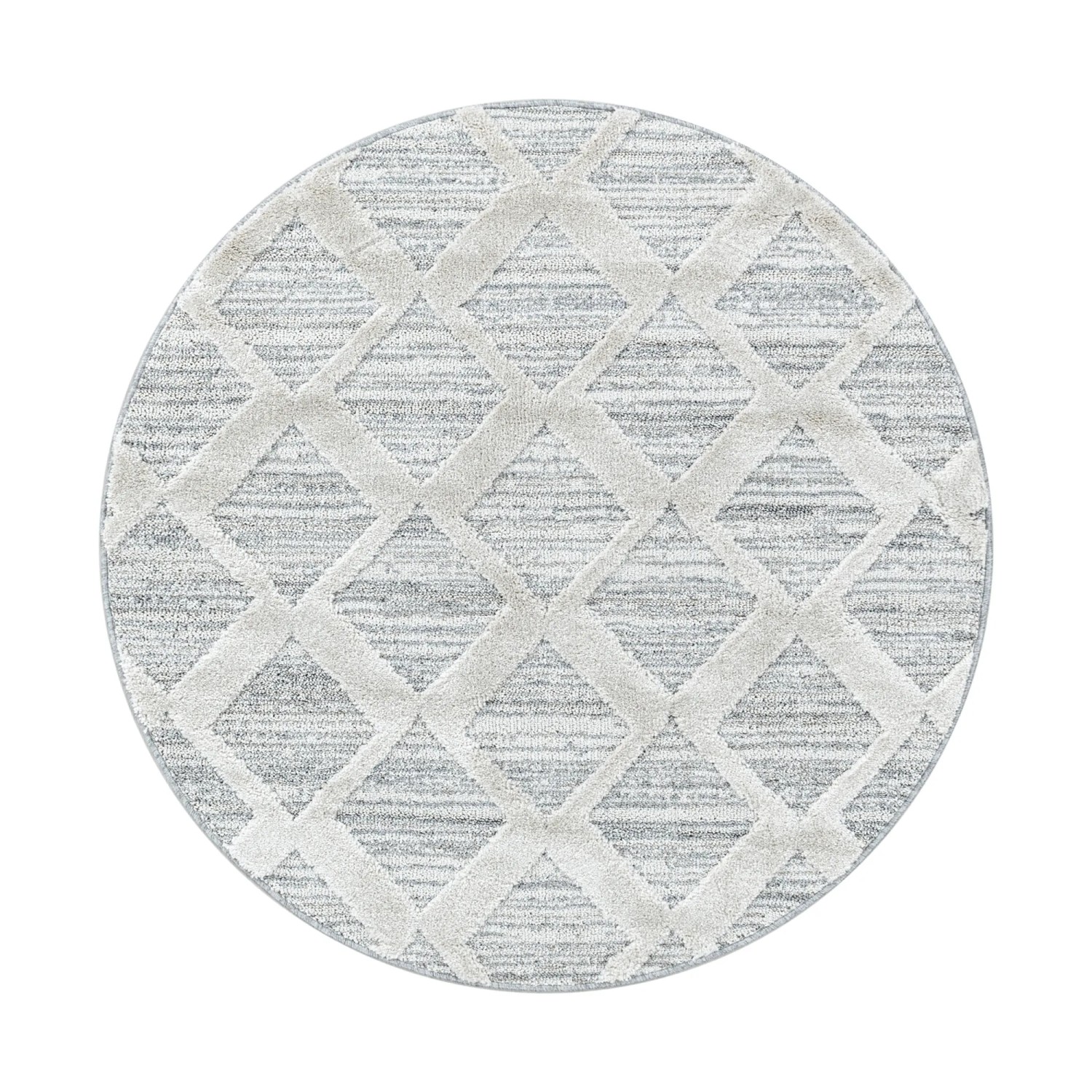 Ayyildiz Hochflorteppich Pisa 4703 Grau Ø 160 cm