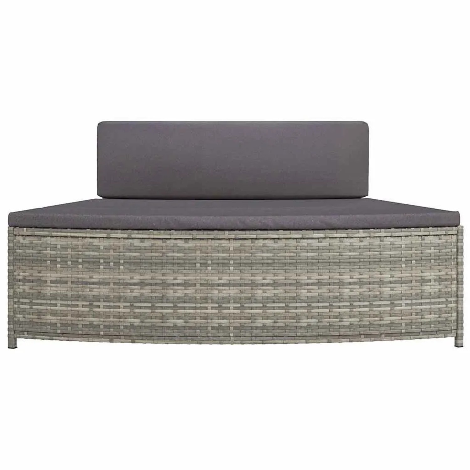 vidaXL Whirlpool-Bänke mit Auflagen 2 Stk Grau Poly Rattan 362263_5