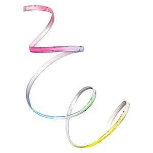 Flexibler Ledvance LED-Streifen Smart WiFi Flex COB 22W Magic RGB, der sich in verschiedenen Farben windet.