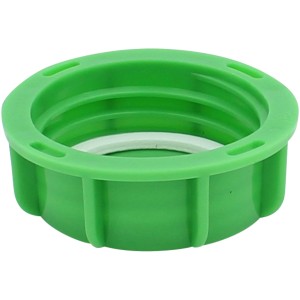 Grüne Schraubkappe DN 50 mit Grobgewinde für IBC-Container, Zubehör für Regentonnen.