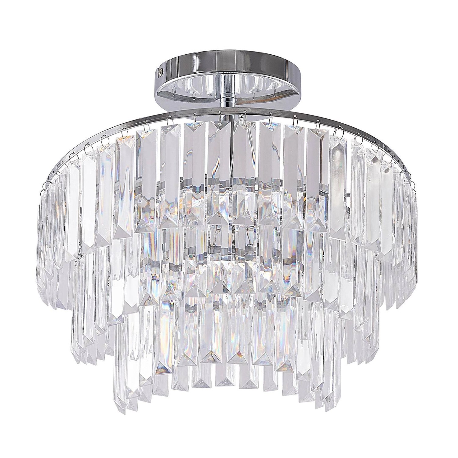 Lindby Deckenlampe Volina 9626530 in Chrom aus Metall 4-flammig E14 Wohnzimmerleuchte