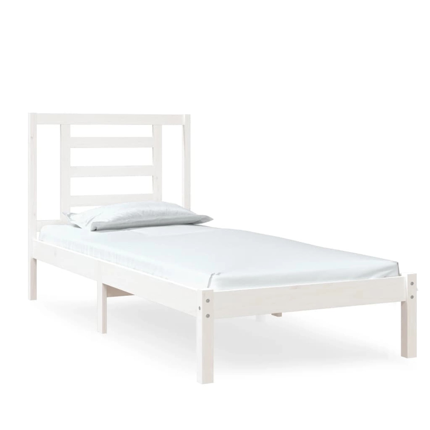 Vidaxl Massivholzbett Weiß 75x190 Cm 2ft6 Small Single günstig online kaufen