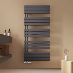 Emke Badheizkörper 130x60cm 838W Anthrazit Handtuchwärmer für Badezimmer Handtuchtrockner