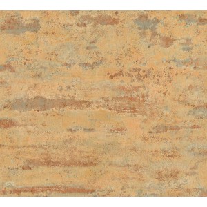 Vliestapete in Orange-Grau mit leichter Struktur im Industrial-Stil. Dekorative Tapete mit Uni-Muster.