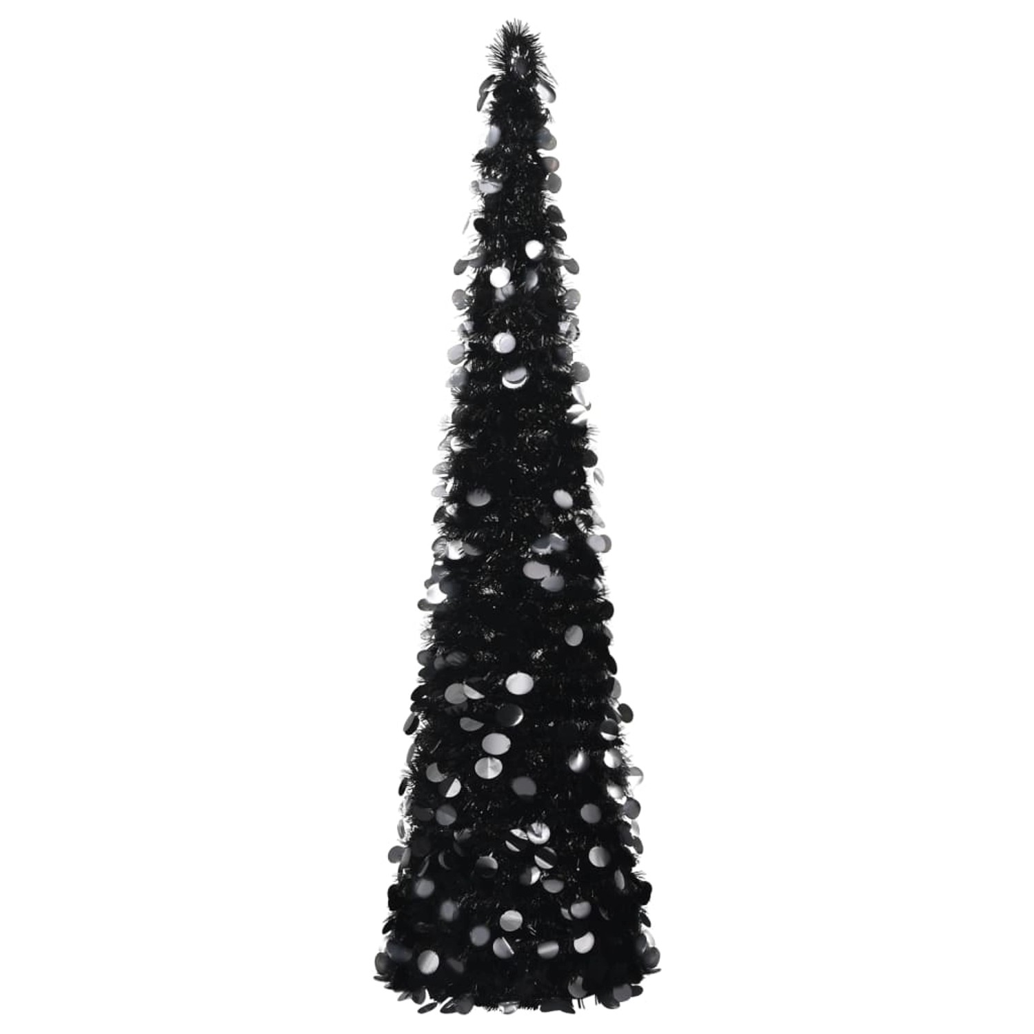 vidaXL Künstlicher Pop-Up-Weihnachtsbaum Schwarz 180 cm PET 320987