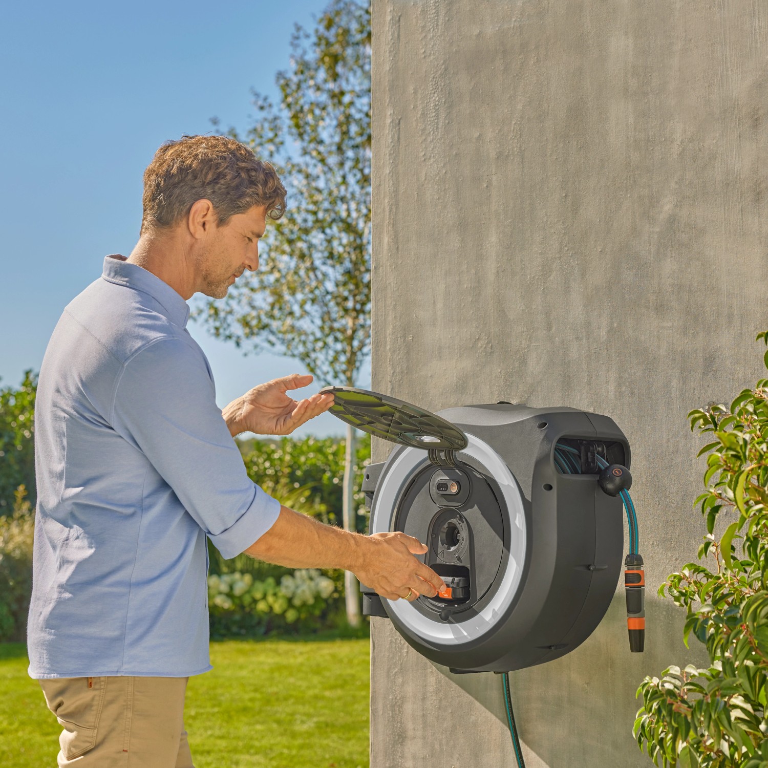 Gardena AkkuWandSchlauchbox PowerRoll XL 18 V 35 m bei OBI