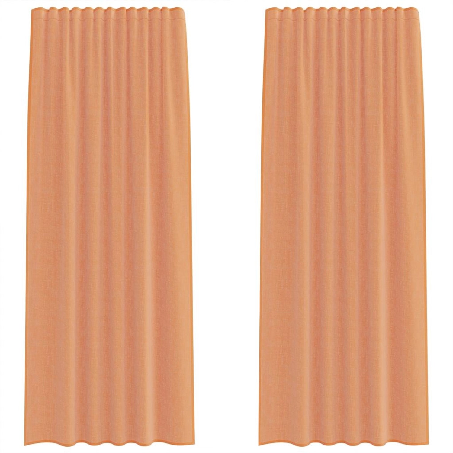 vidaXL Voile Vorhänge mit Stangentaschen 2 Stk Terrakotta 4102234 günstig online kaufen