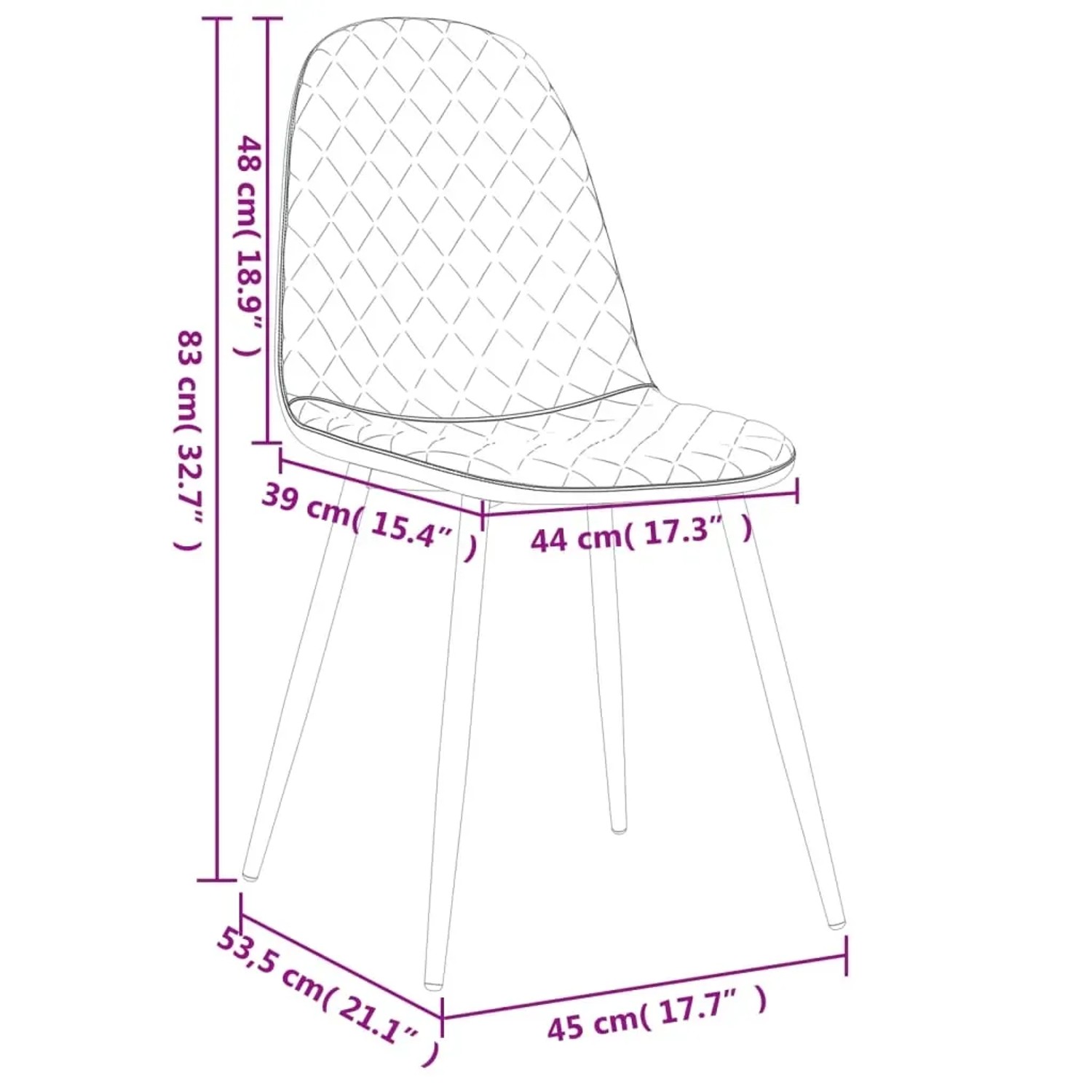 vidaXL Esszimmerstühle 4 Stk Rosa Samt 325683_9